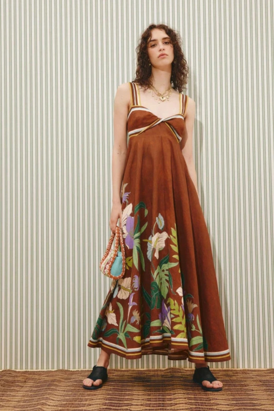ZARA Elegant Sexy Spaghetti Strap Print Party Evening Dress
